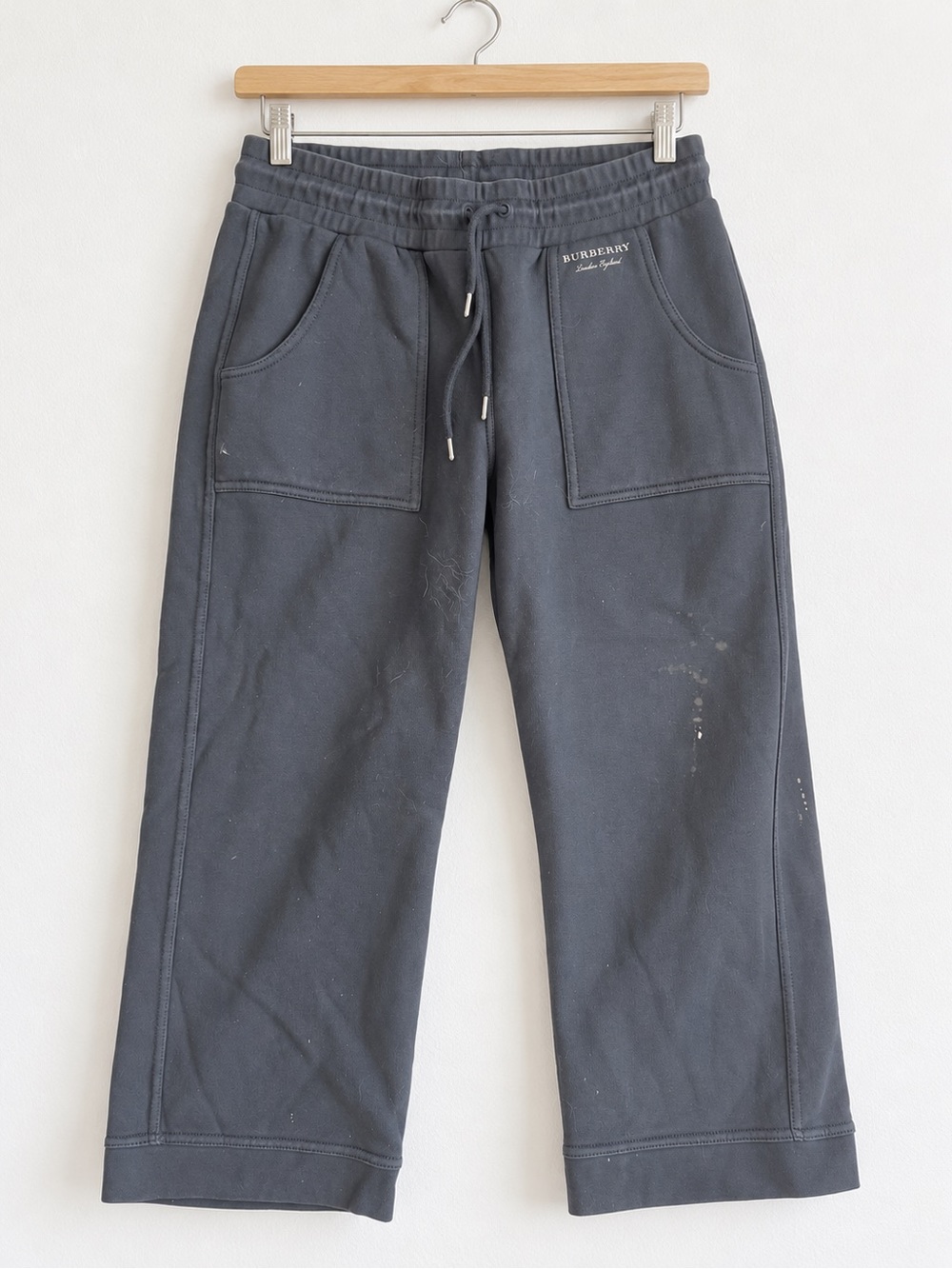 Burberry Charcoal Gray Drawstring Joggers